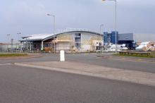 Outside view of new fast food outlet that was screeded in less than one day.