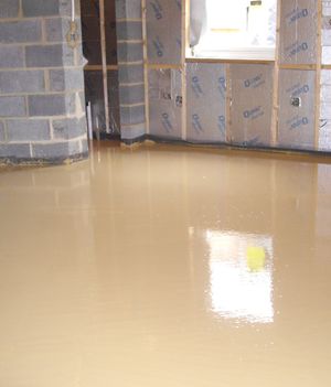 UFH Screed-pumping complete, awaiting drying and polishing